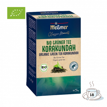 Meßmer Classic Moments Bio Grüner Tee Korakundah, Teebeutel im Kuvert, 2. Entnahmefach/displaytauglich, 27g